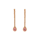 Statement Pear Drop Earrings – Diamond & Pear Pink Sapphire