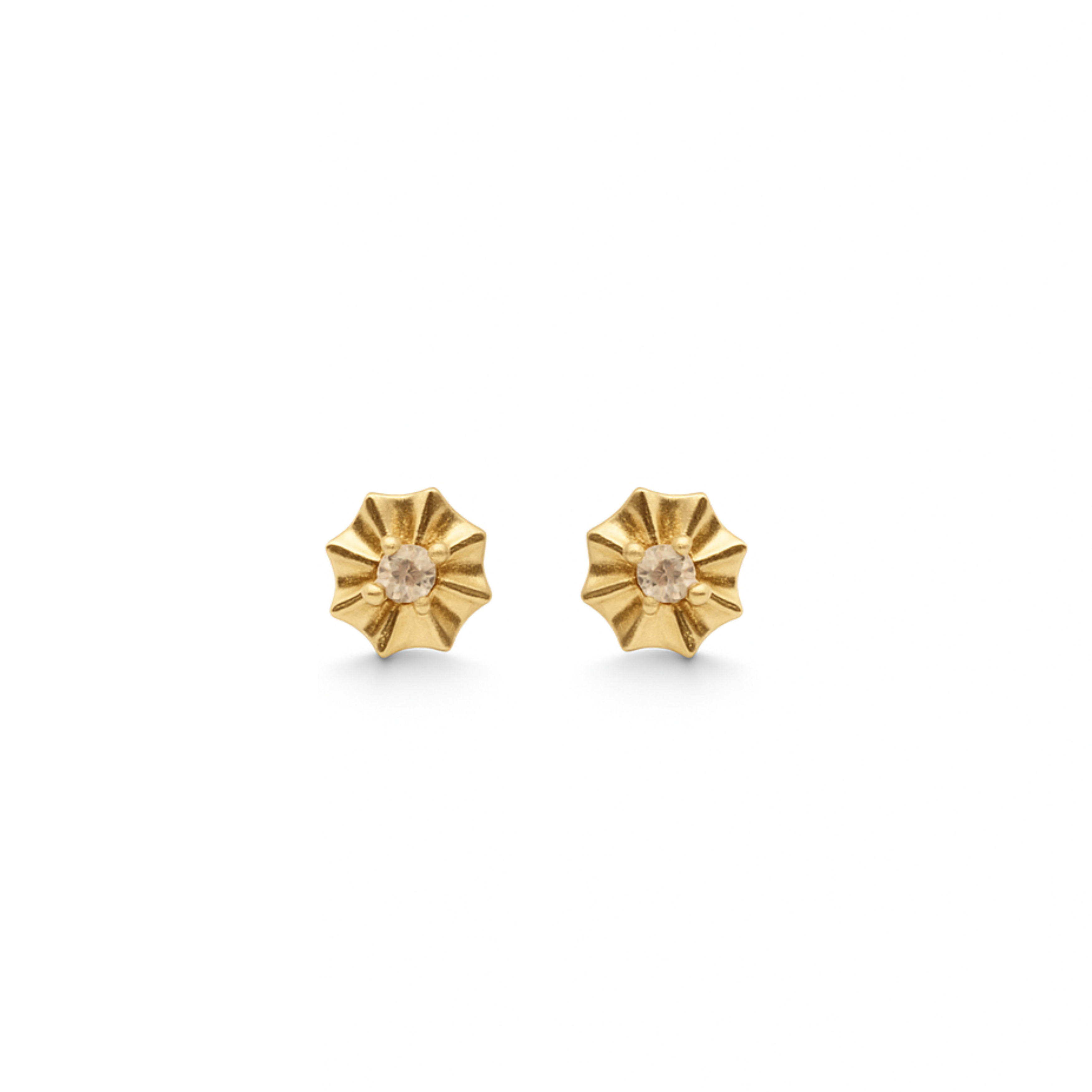 Star Gold Studs - Diamond