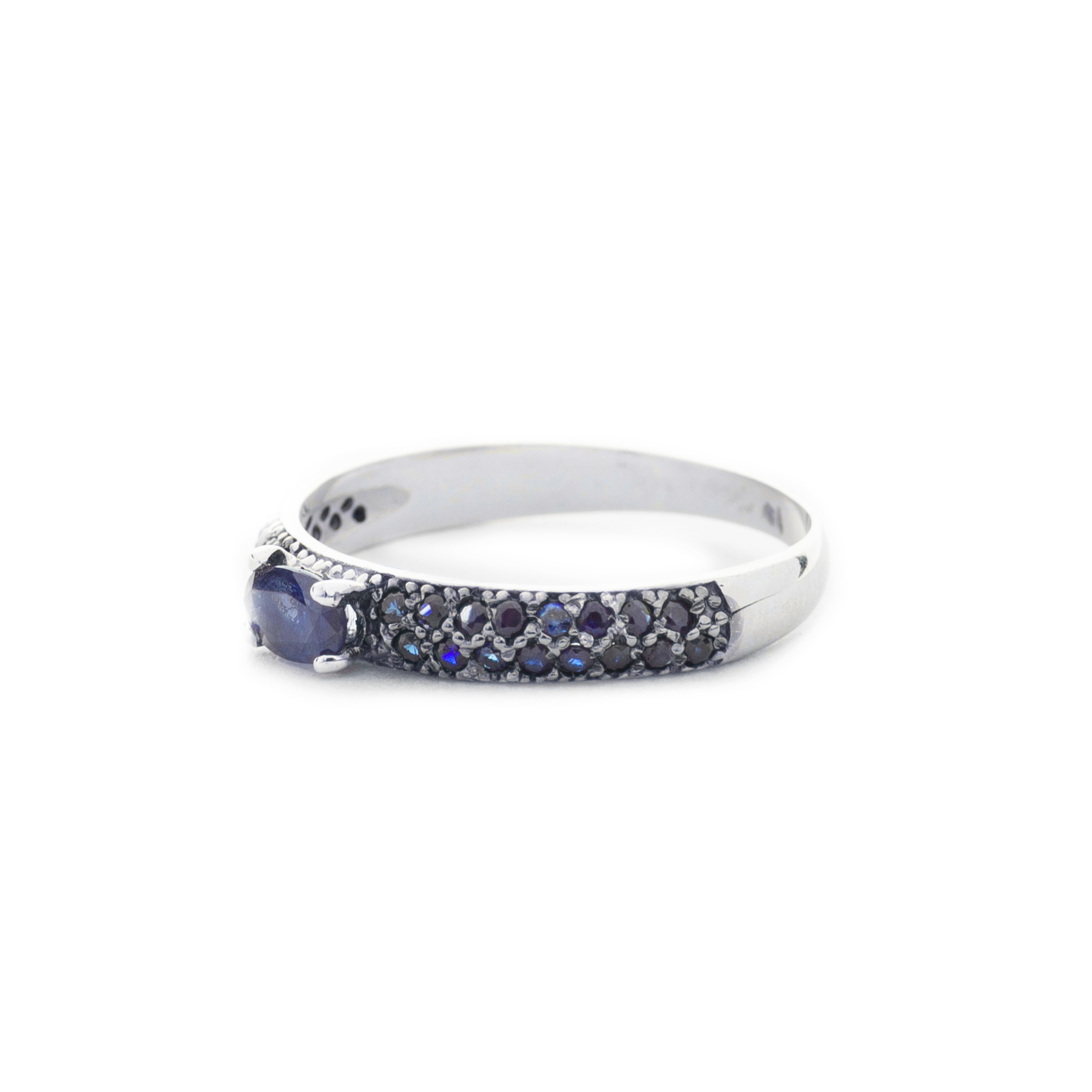 Sapphire Ring with Center Sapphire
