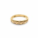 Sparkling Chunky Band - Yellow Gold & Diamonds