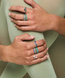 Articulated Eternity Band with Sapphires, Blue Diamonds & Diamonds