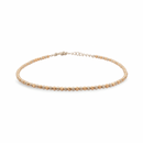 Diamond - Cut Gold Bead Bracelet – White & Rose Gold