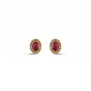 Halo Studs - Rubies and Diamonds