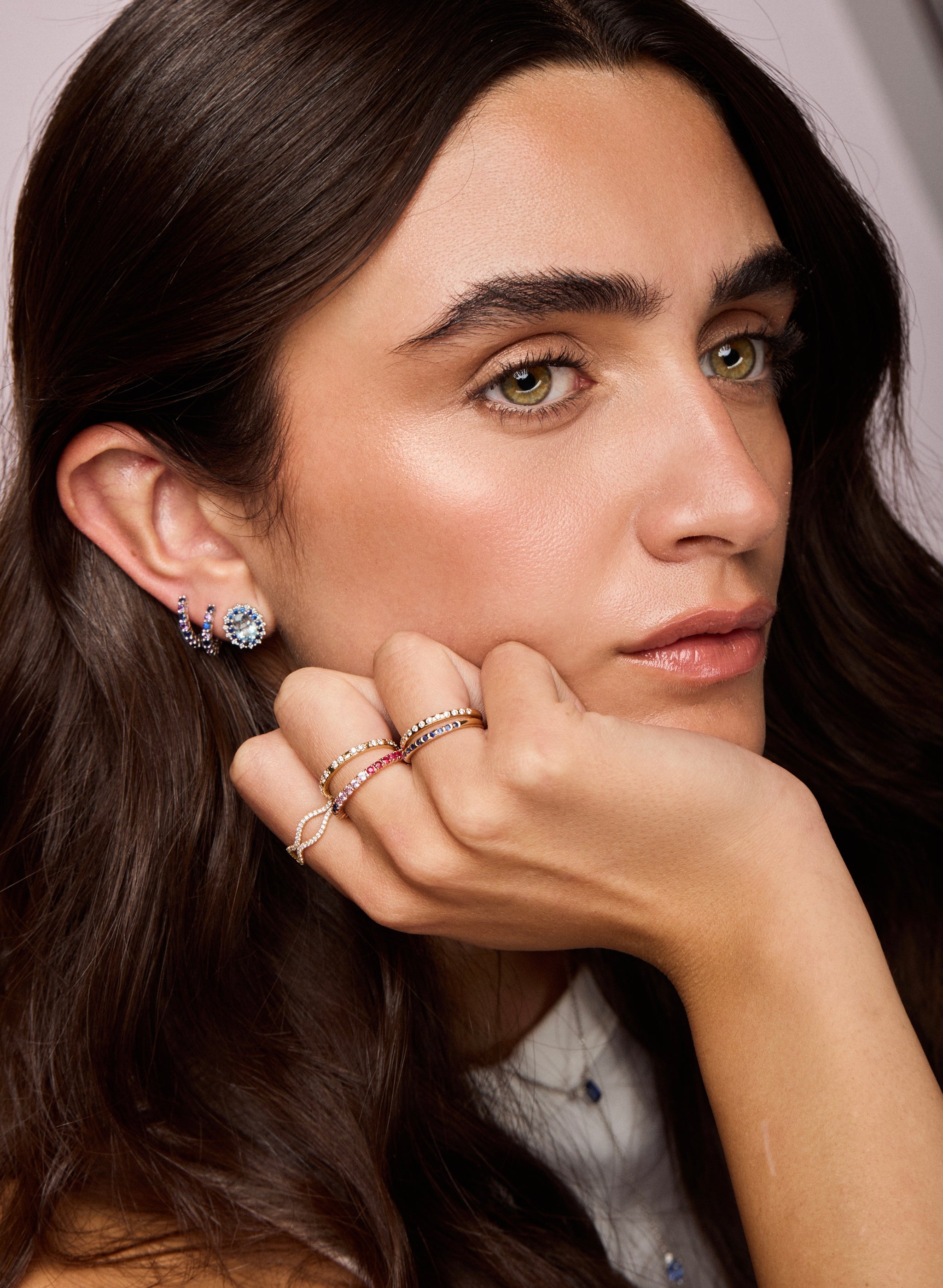 Flush Set Sapphire Thin Ring