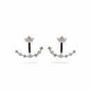 Lotus Flower Earrings  –  Diamonds