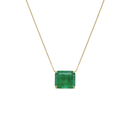 Statement Horizontal Emerald Necklace
