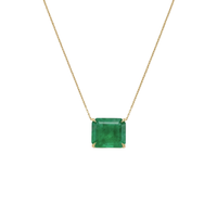 Statement Horizontal Emerald Necklace