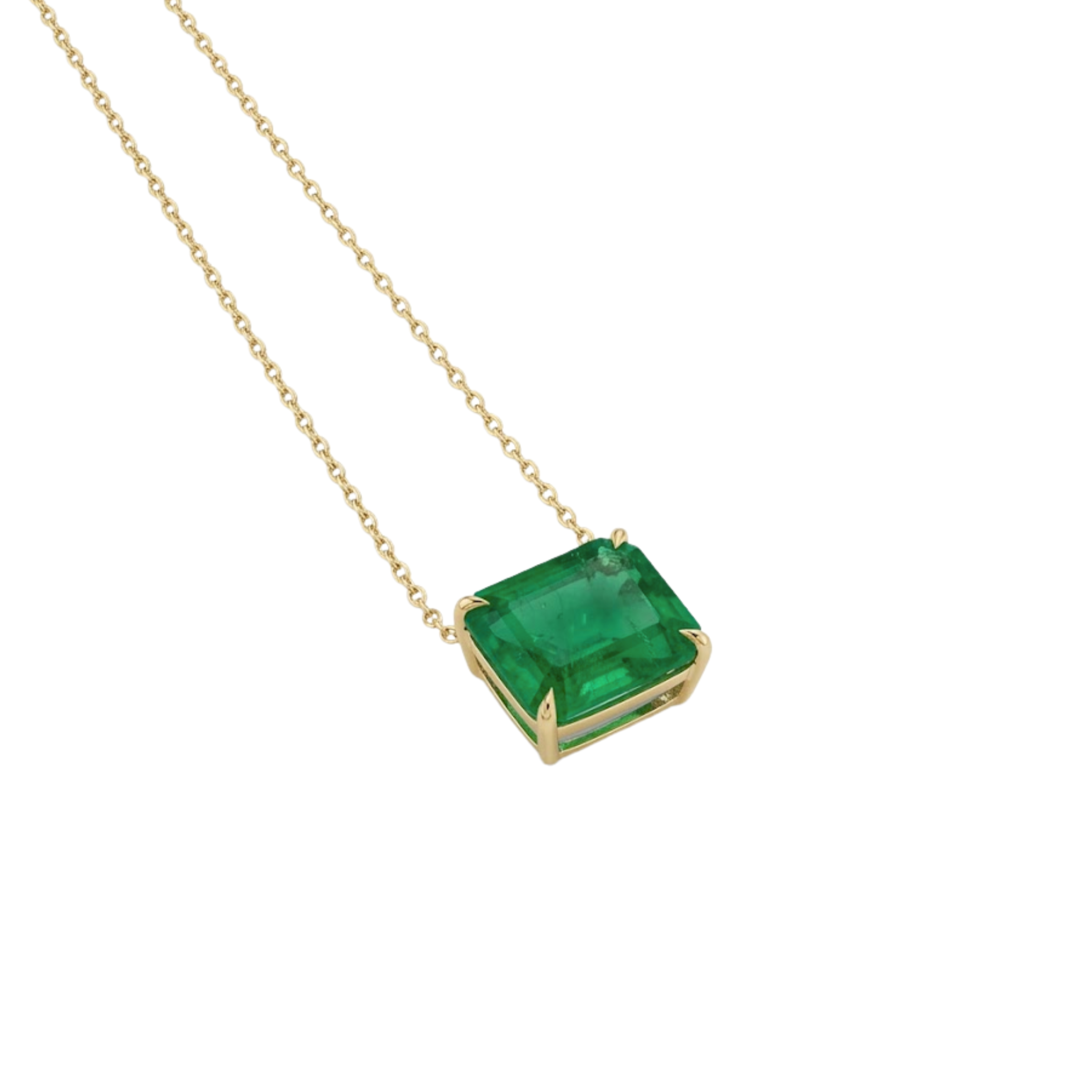 Statement Horizontal Emerald Necklace