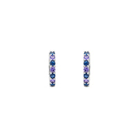 Amethyst & Sapphire Small Hoops