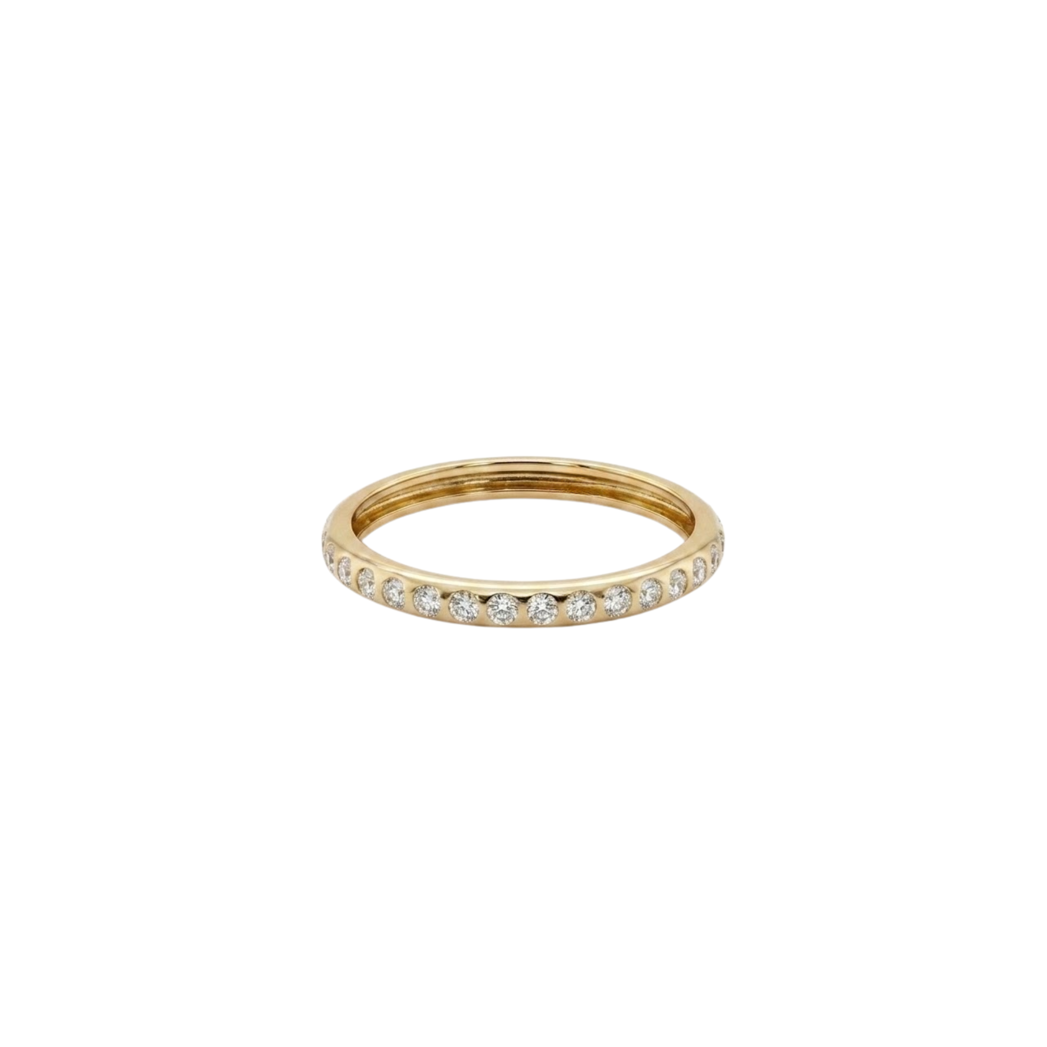 Flush Set Diamond Thin Ring