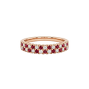 Double Ruby & Diamond Alternating Ring