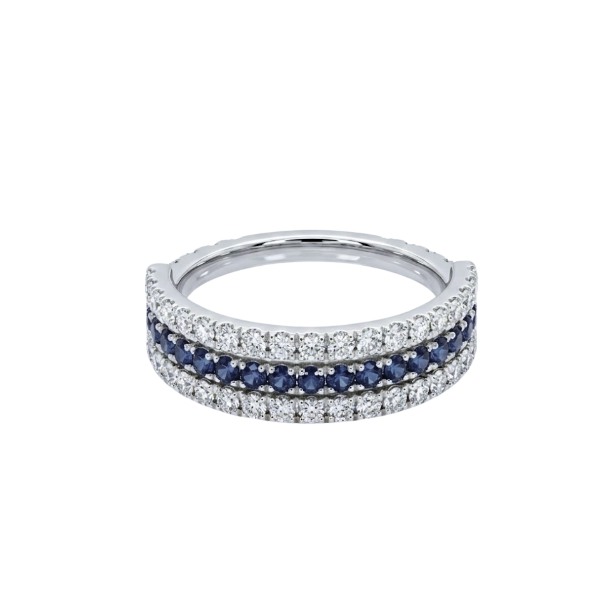 Sapphire, Emerald & Diamond Eternity Ring