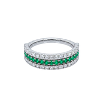 Sapphire, Emerald & Diamond Eternity Ring