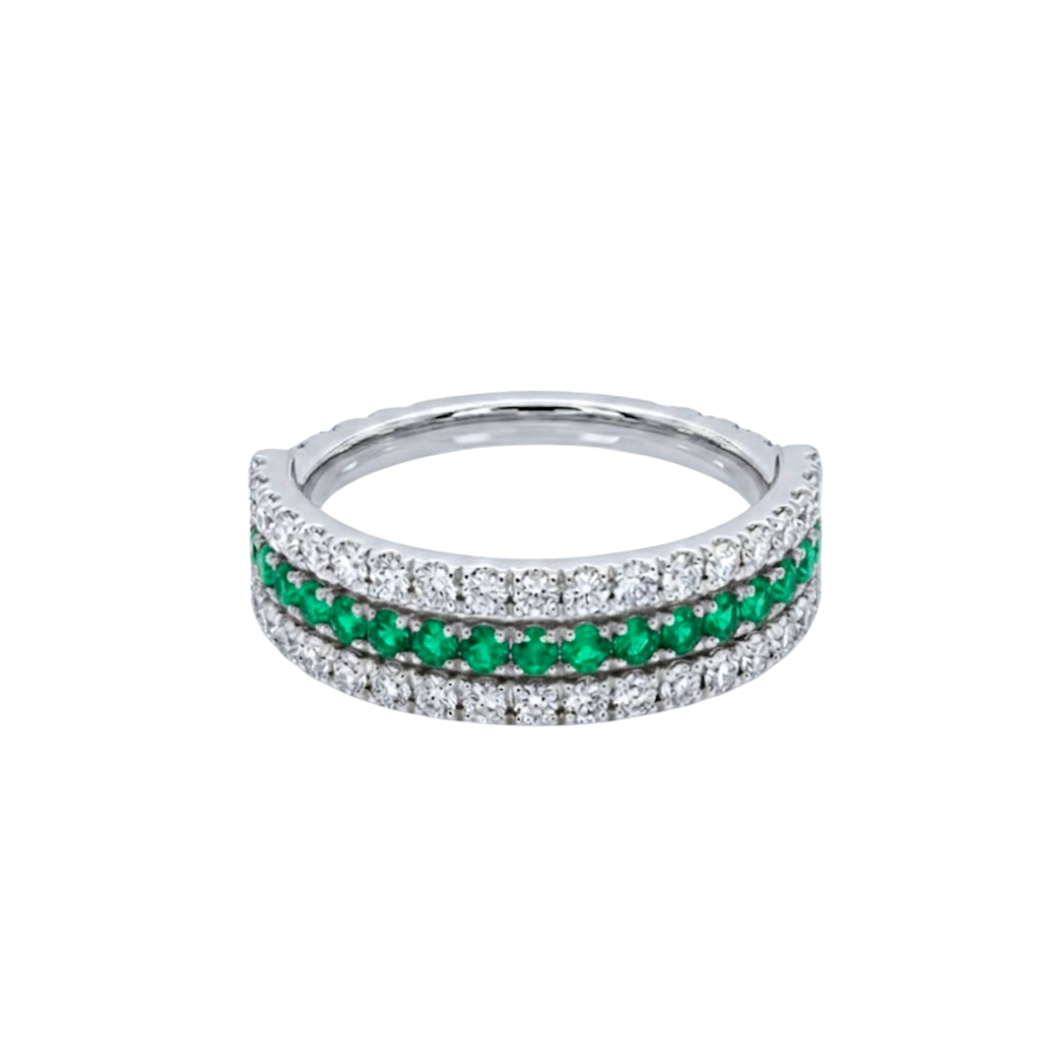 Sapphire, Emerald & Diamond Eternity Ring