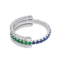 Sapphire, Emerald & Diamond Eternity Ring