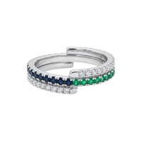 Sapphire, Emerald & Diamond Eternity Ring