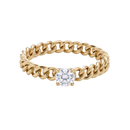 Round Diamond Solitaire Chain Ring
