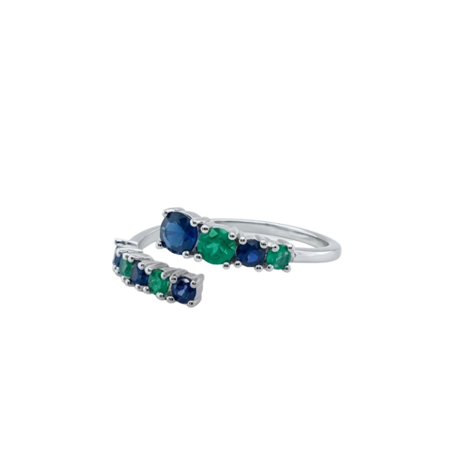 Dégradé Sapphire & Emerald Open Band
