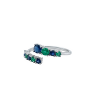 Dégradé Sapphire & Emerald Open Band