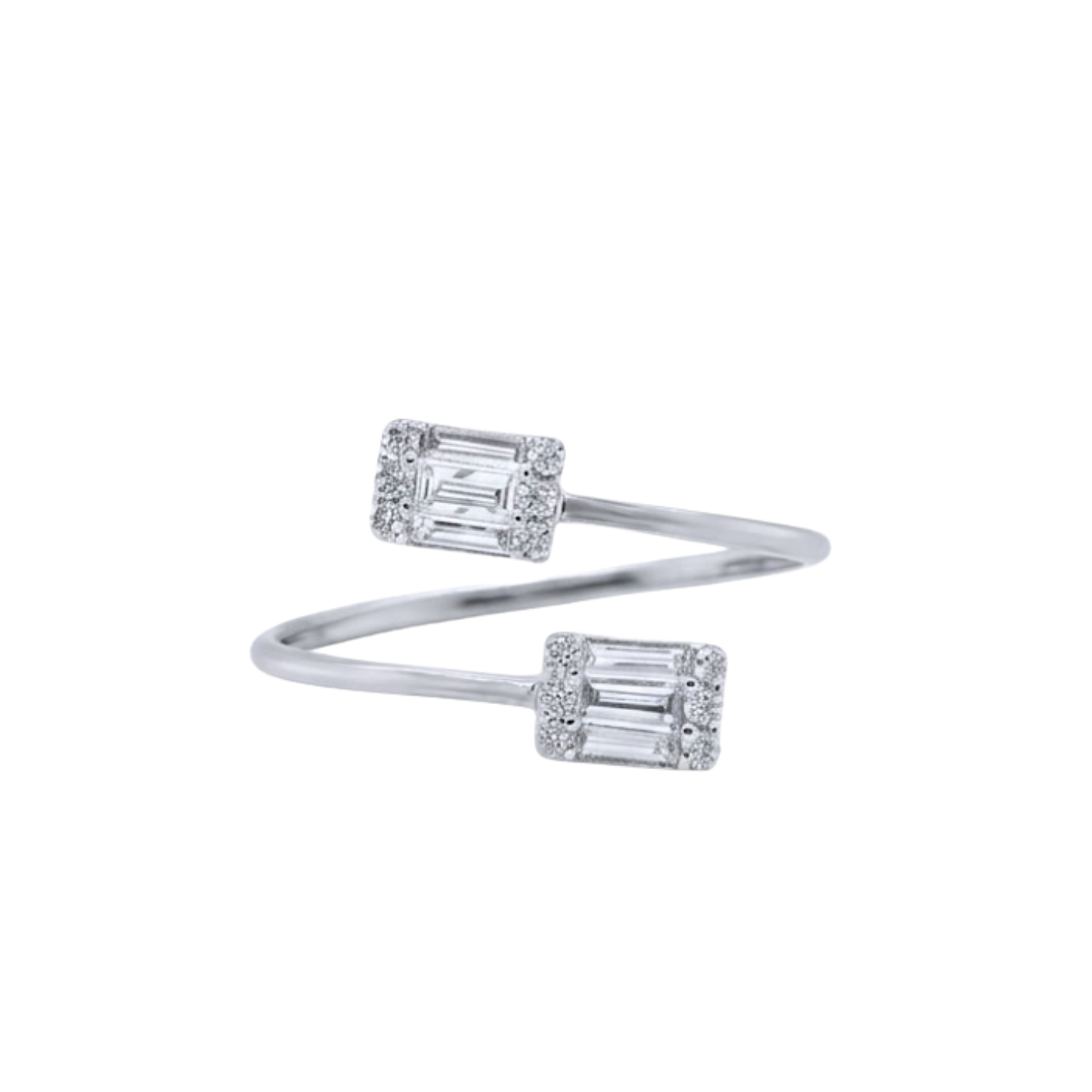 Emerald Cut Double Illusion Diamond Ring