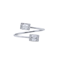 Emerald Cut Double Illusion Diamond Ring