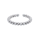 White Gold Bead Diamond-Cut Band