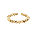 Yellow Gold Bead Diamond-Cut Band