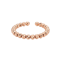 Rose Gold Bead Diamond-Cut Band