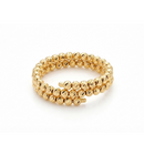 Double Yellow Gold Bead Diamond-Cut Band