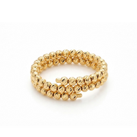 Double Yellow Gold Bead Diamond-Cut Band