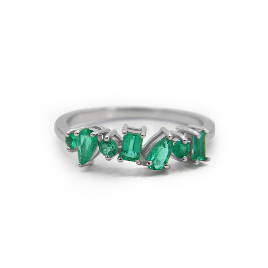 Multishape Crazy Emerald Ring