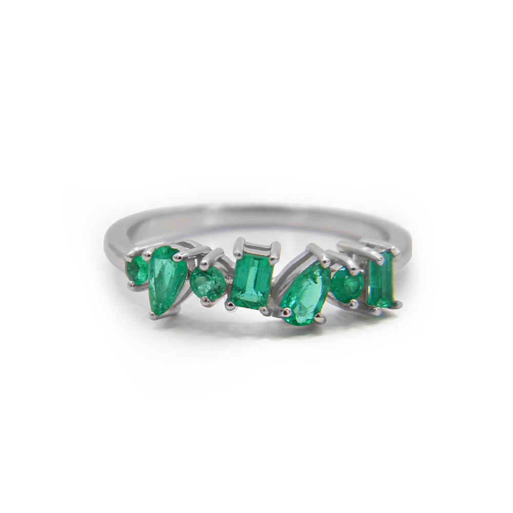 Multishape Ring –  Emeralds