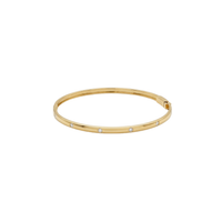Flush Set Round Diamond Bangle