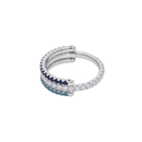 Articulated Eternity Band with Sapphires, Blue Diamonds & Diamonds