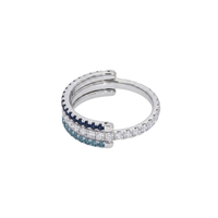Articulated Eternity Band with Sapphires, Blue Diamonds & Diamonds