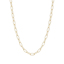 Half Paperclip & Half Diamond-Cut Necklace