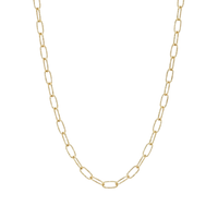 Half Paperclip & Half Diamond-Cut Necklace