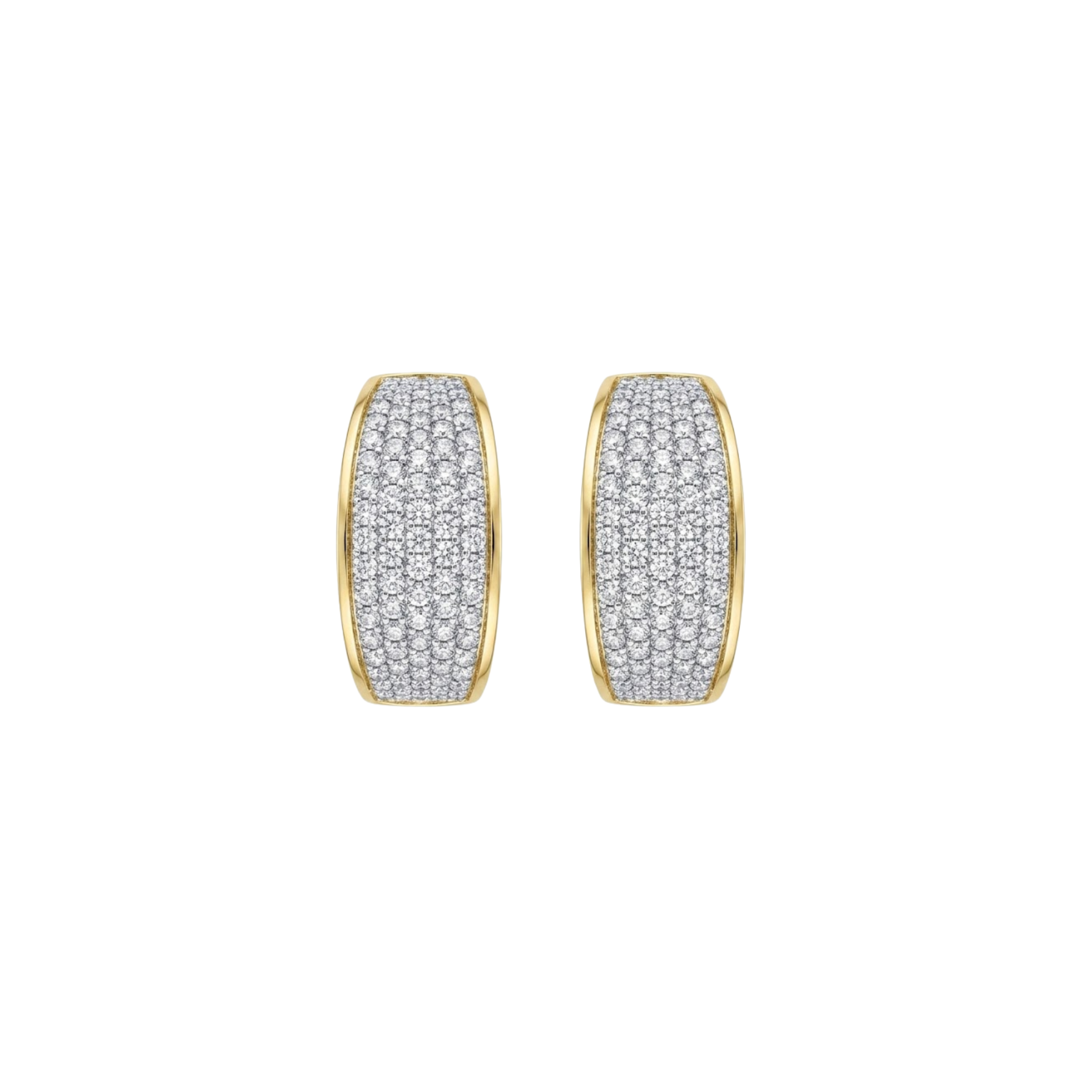 Mixed Metal Diamond Cut Hoops