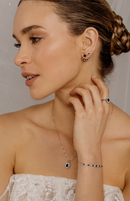 Princess-Cut Studs with Jackets  – Blue Sapphires  & Diamonds