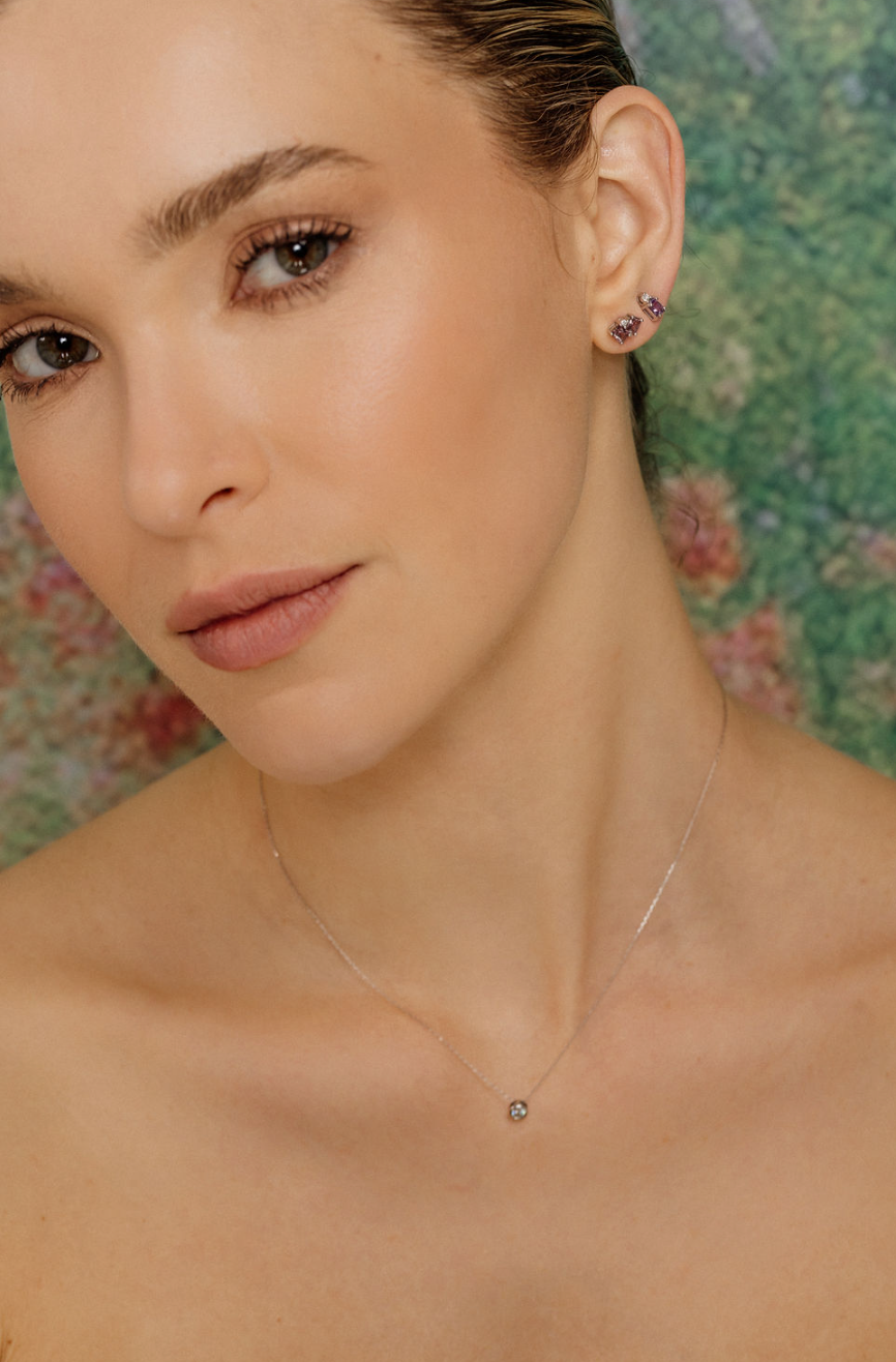 Round Solitare Necklace – Diamond in White Gold