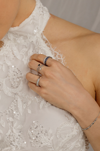 Twisted Diamonds & Sapphire Ring