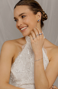 Twisted Diamonds & Sapphire Ring