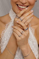 Triple Ring – Blue Sapphires & Diamonds