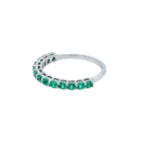 Shared Prong Emerald Band