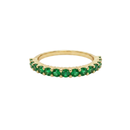 Emerald Shared prong Ring
