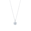 Round Diamond Solitare Necklace