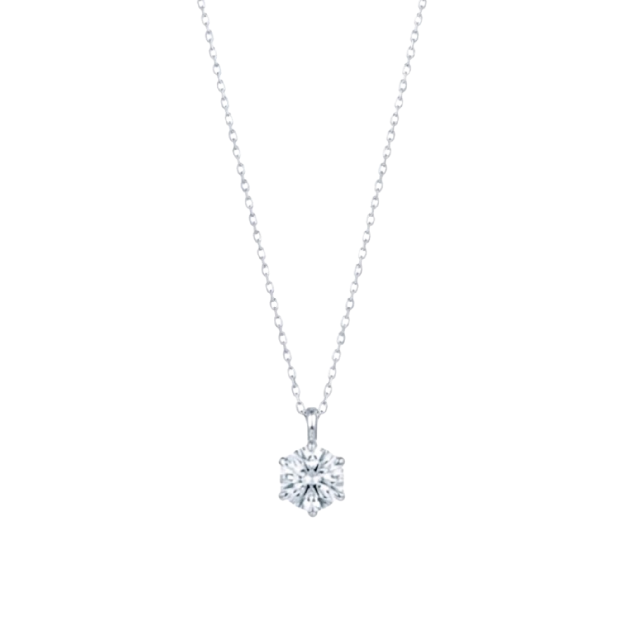 Round Diamond Solitare Necklace