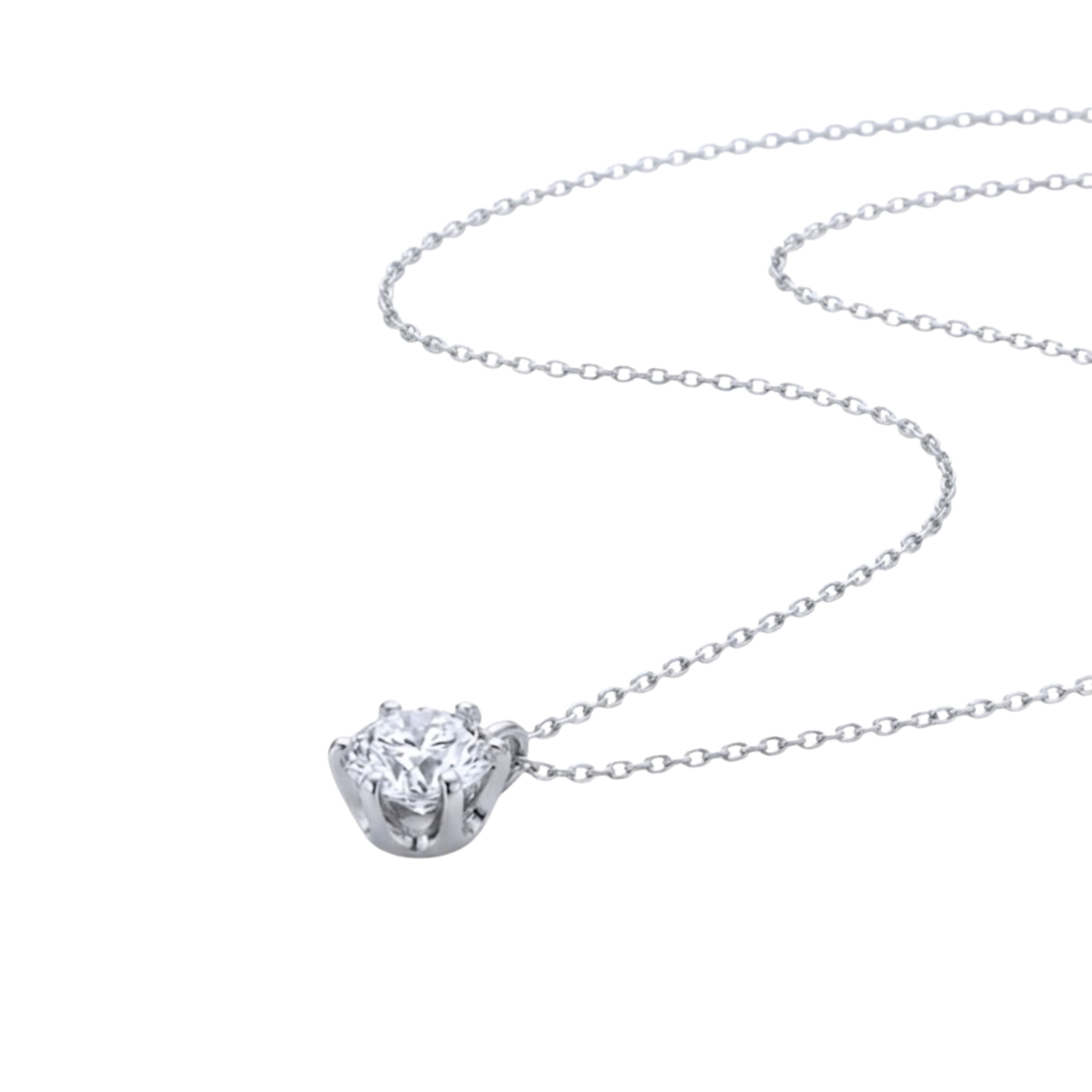 Round Diamond Solitare Necklace