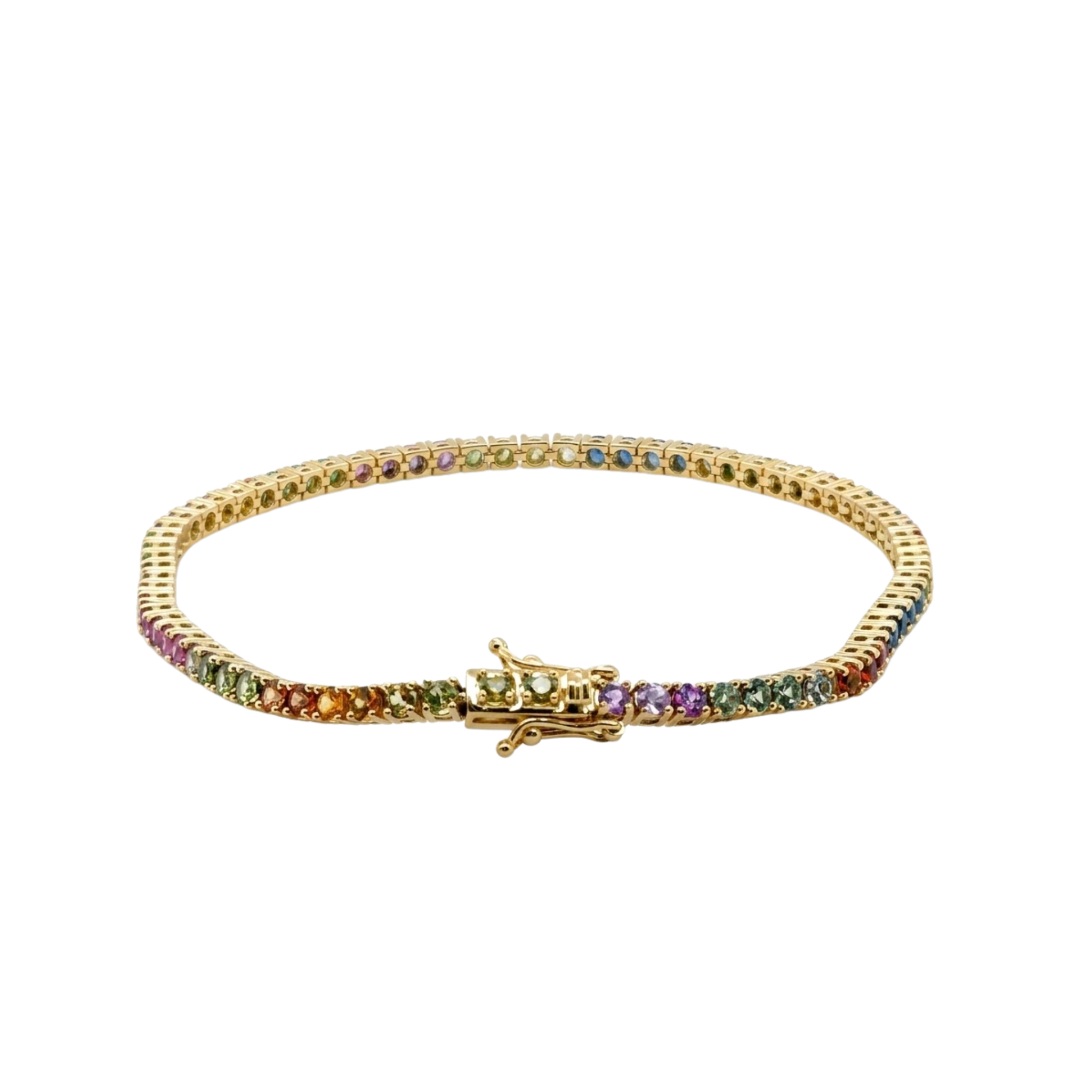 Rainbow Sapphire Tennis Bracelet