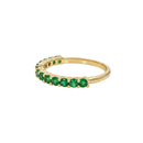 Emerald Shared prong Ring